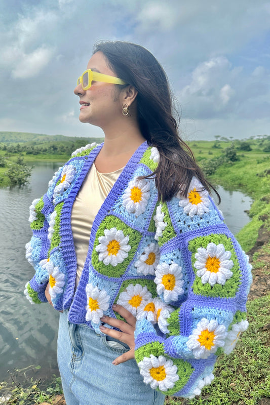 Dainty Daisy Handmade Cardigan