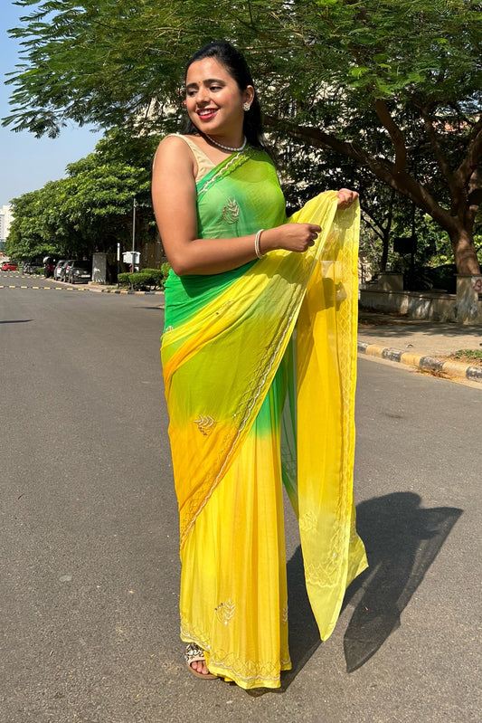 Ombre Chiffon Saree