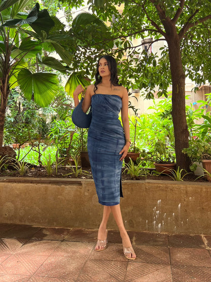 Fusion Hand Dyed Blue Dress