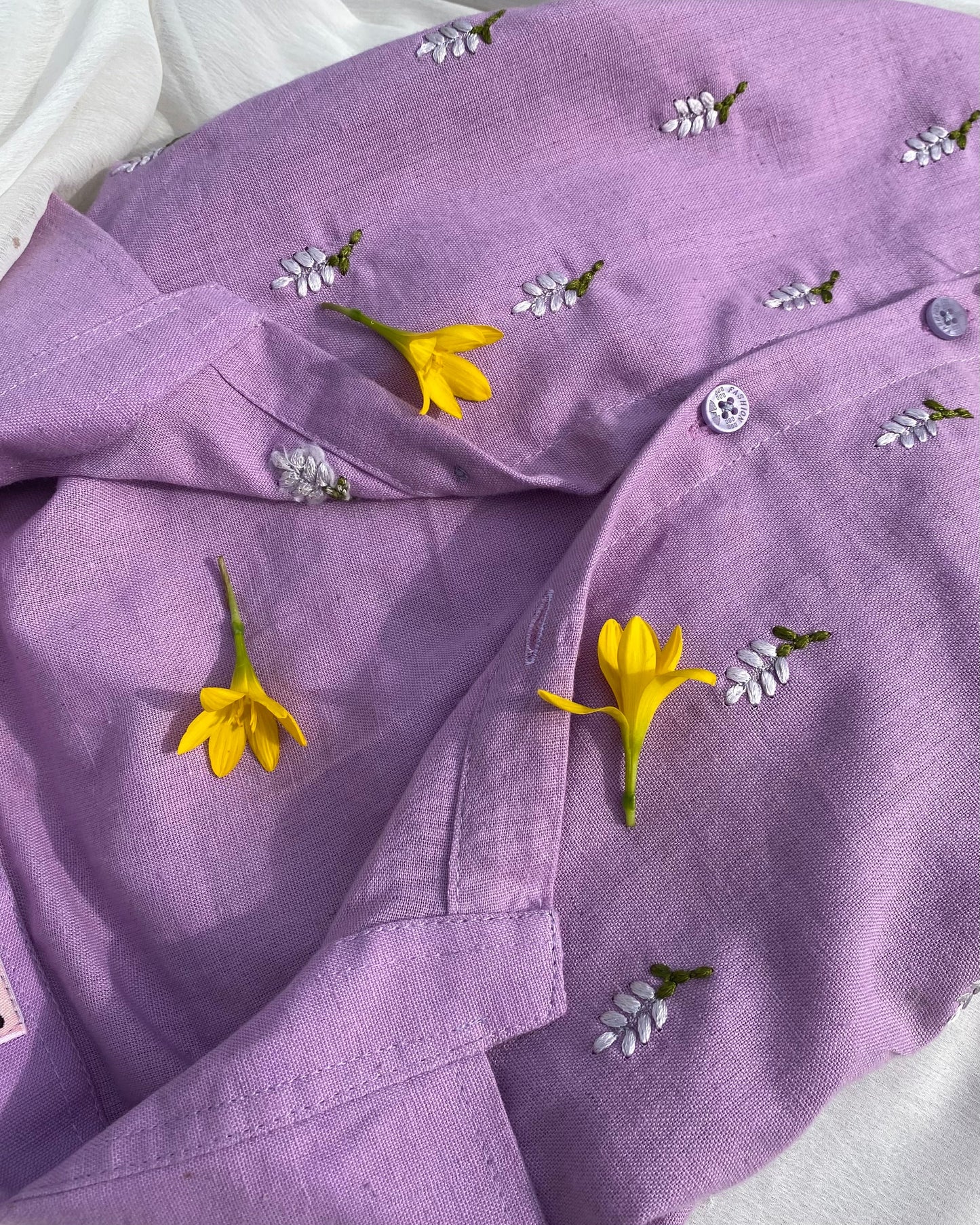Lavender Fields Cotton Shirt