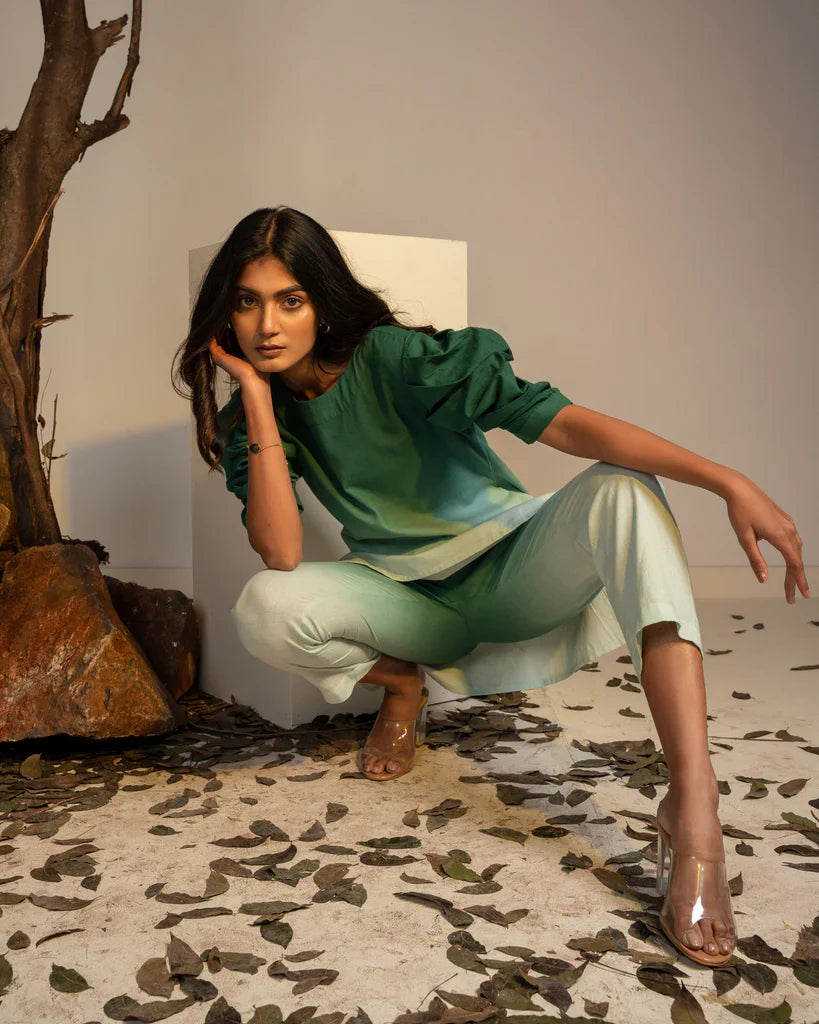 Raya Green Ombre Co-ord Set