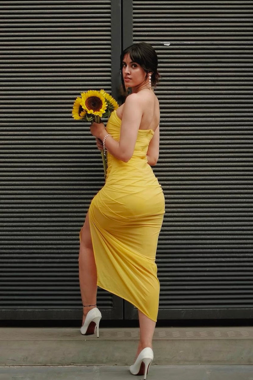 Yellow Corset Dress