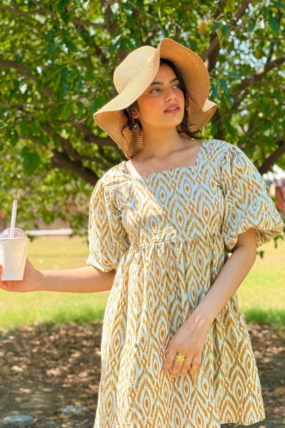 Sunshine Splash Ikat Dress