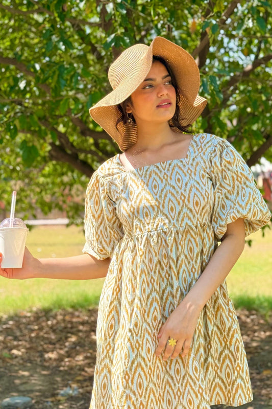Sunshine Splash Ikat Dress