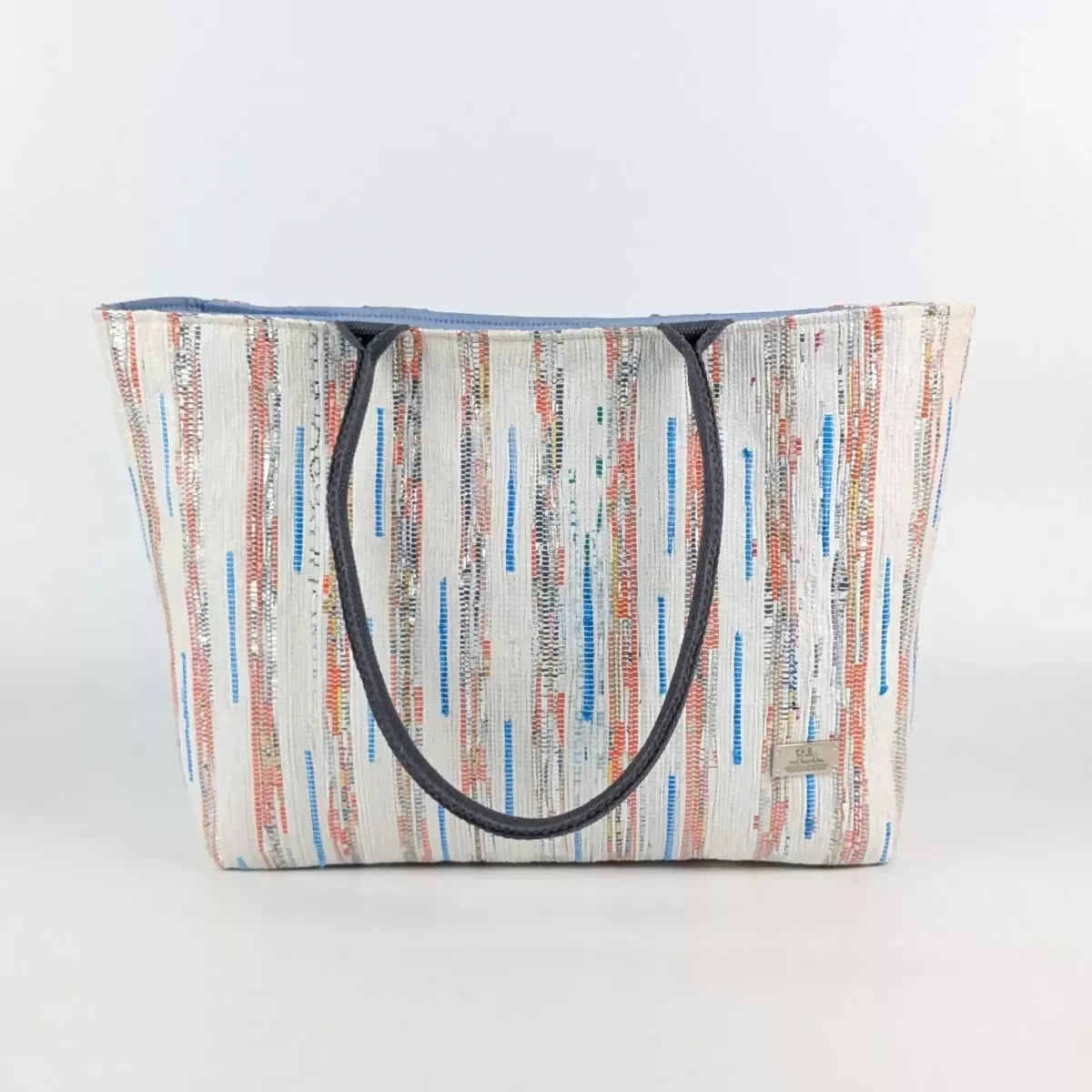 Shimmery_Silver_Blue_Red_Upcycled_Handwoven_Designer_Office_Tote_OTD1224-008_PS_W