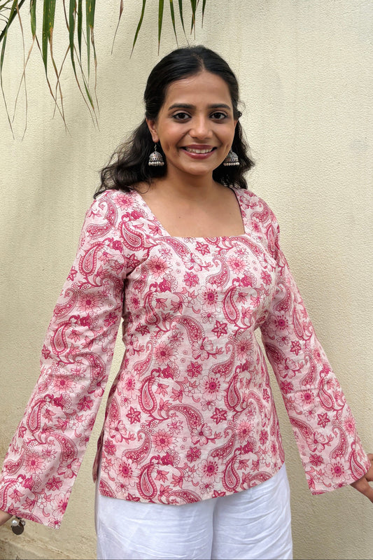 Rosemilli Floral Print Cotton Kurti
