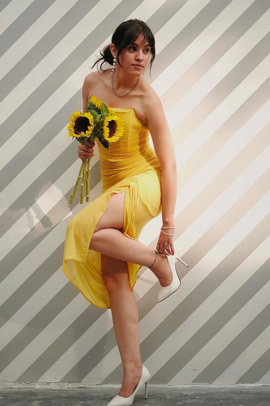 Yellow Corset Dress