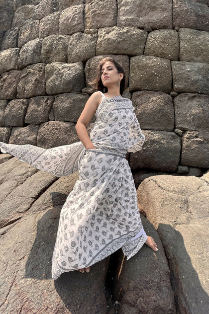 Misty Sparrow Cotton Instantwear Pocket Saree