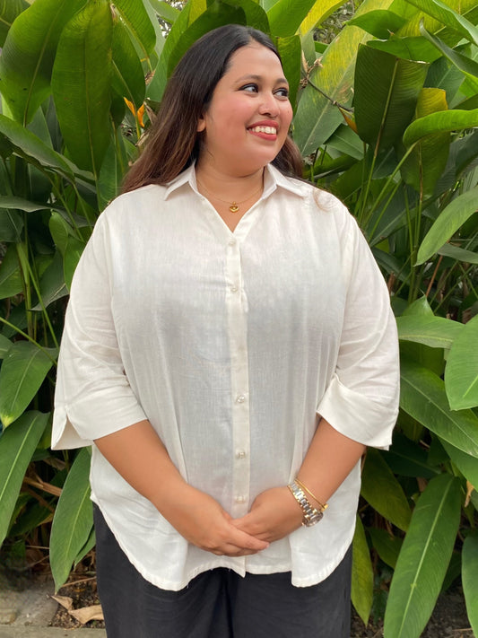 Tara White Cotton Shirt