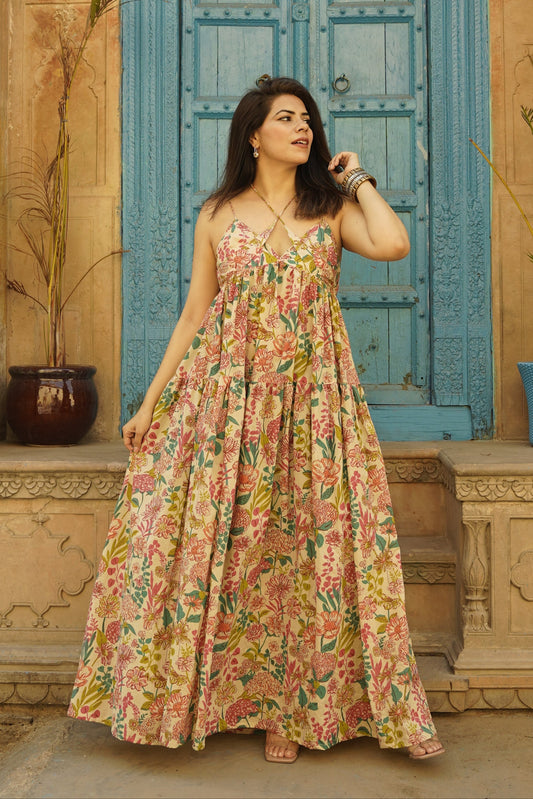 Printed Beach Maxi Dress