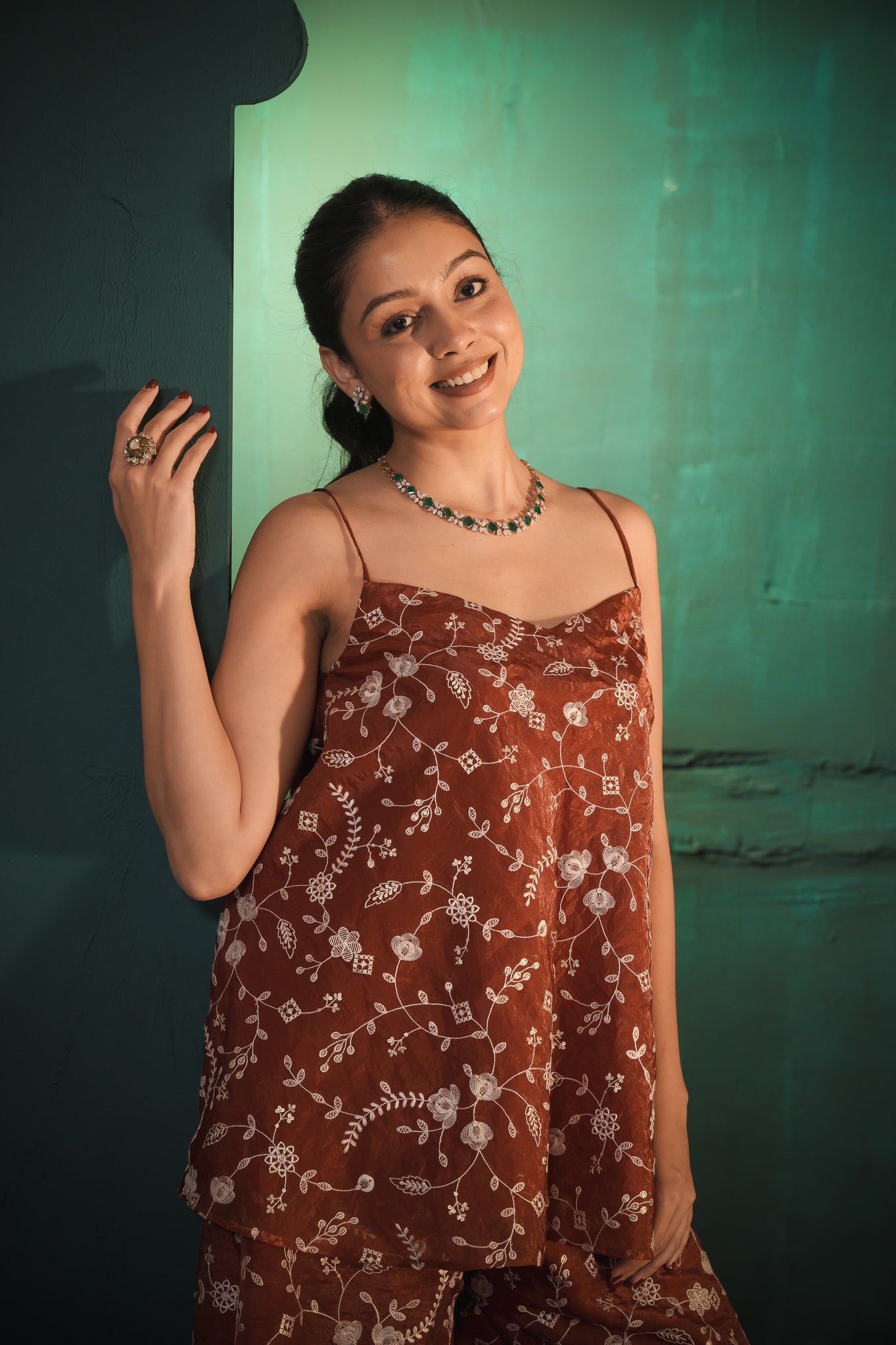 Anjali Red Thread Work Set