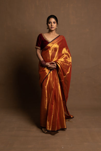 Elegant Handloom Tissue Saree