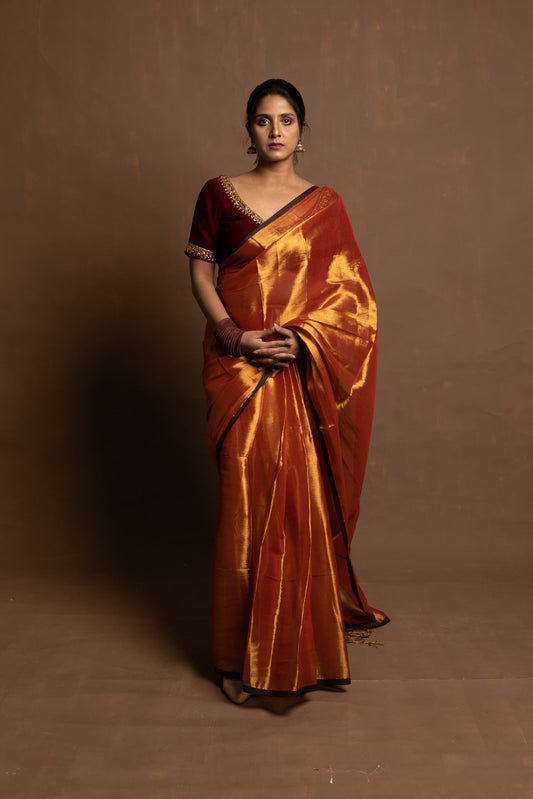 Elegant Handloom Tissue Saree
