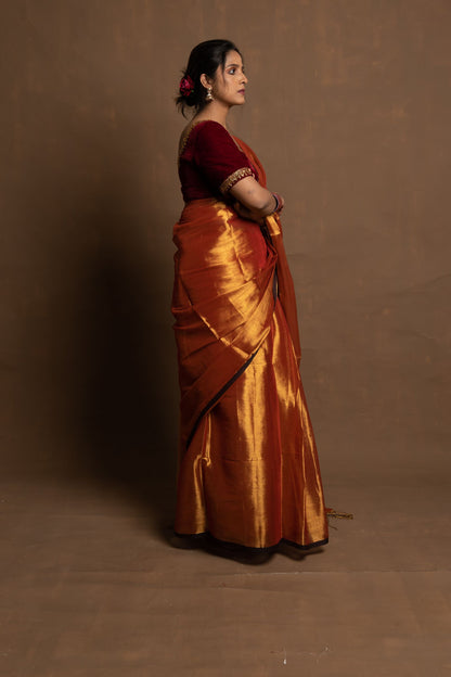 Elegant Handloom Tissue Saree