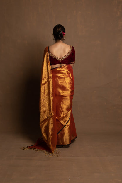 Elegant Handloom Tissue Saree