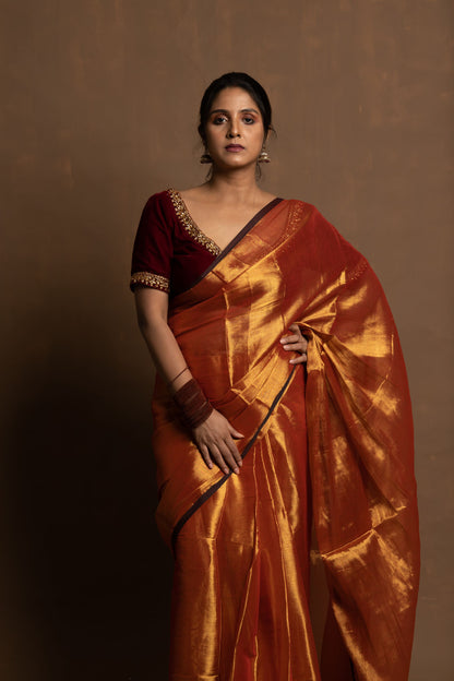 Elegant Handloom Tissue Saree