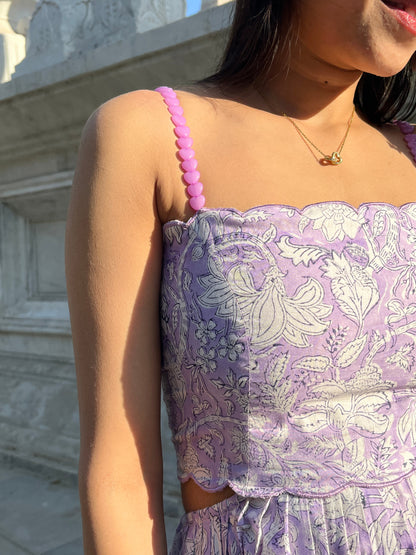 Laura Lavender Midi Dress