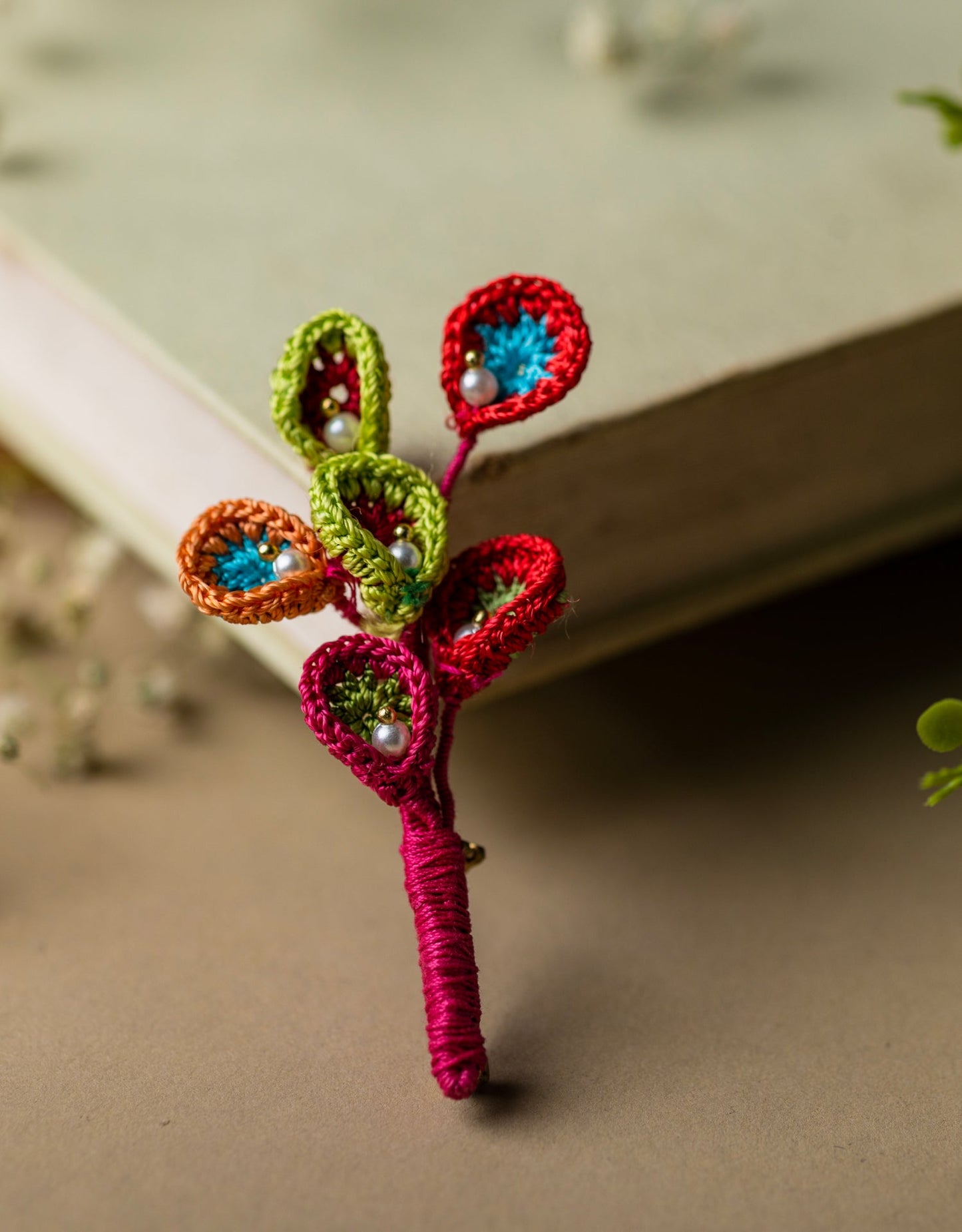 Handcrafted Rainbow Lilies Brooch