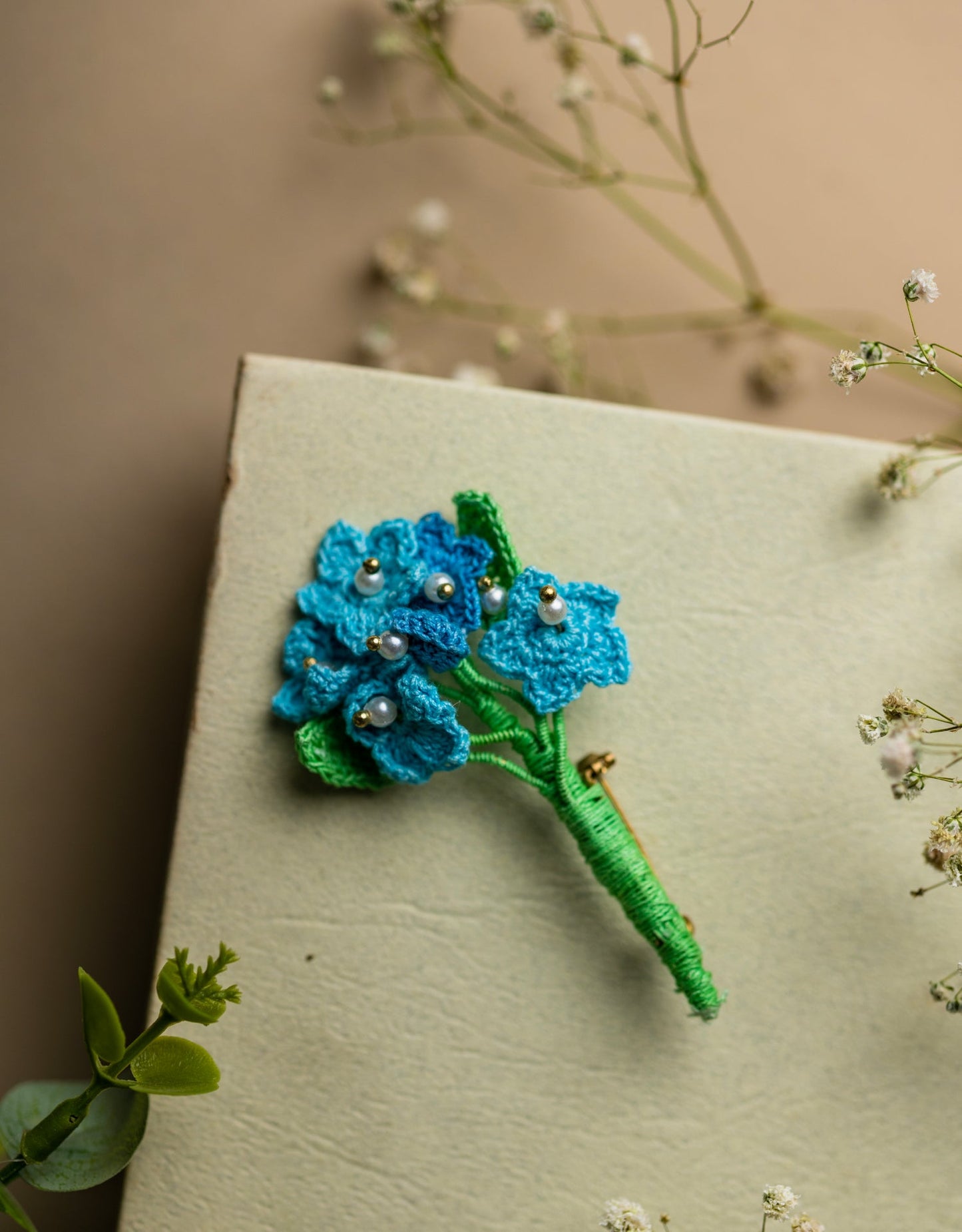 Handcrafted Popies Brooch