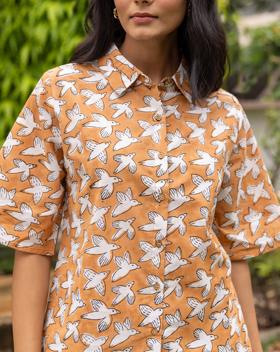 Chidiya Udd Shortees - Soft Cotton Shirt & Shorts Set