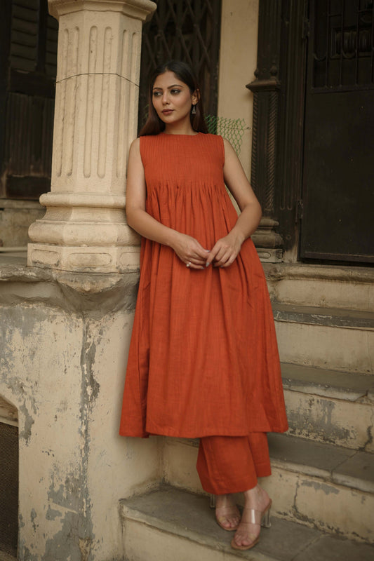 Burnt Orange Kurta Set