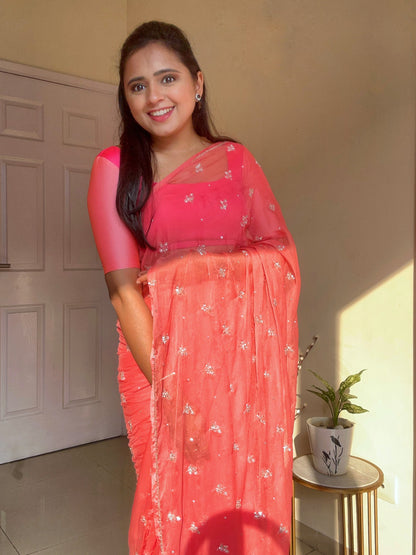 Sitaron ki Mehfil Chiffon Saree