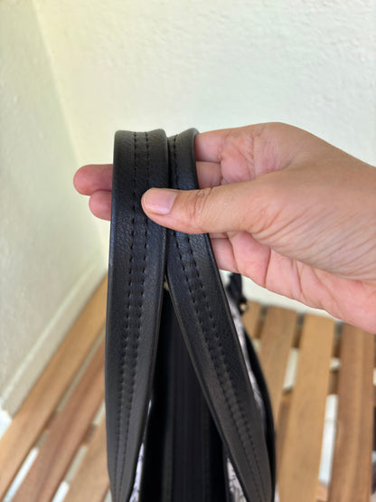 Monochrome Bloom Handcrafted Tote