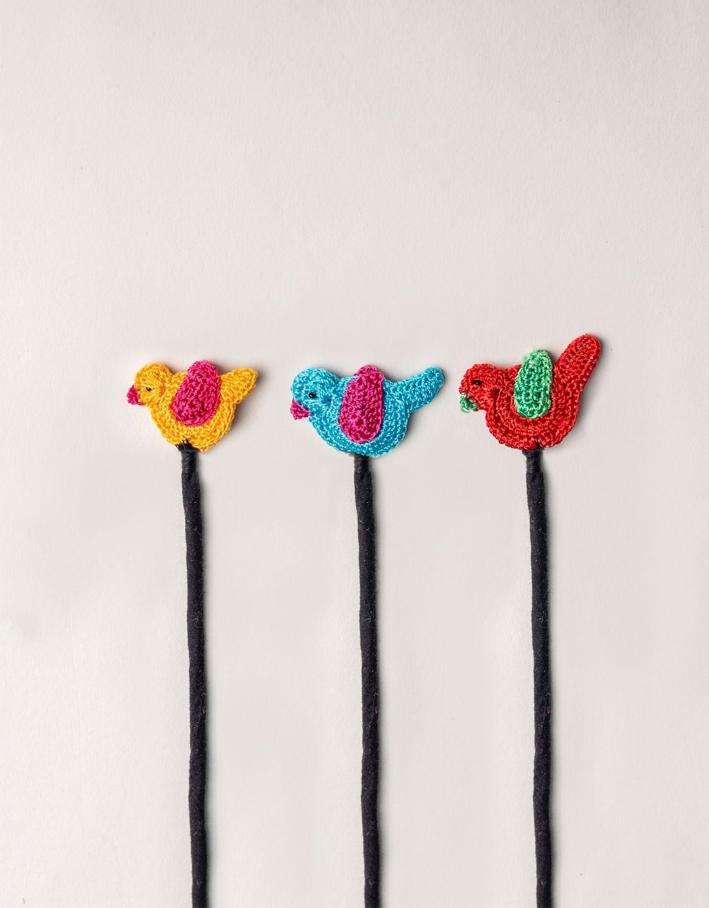 Set of 3 Handcrafted Cable Organizer - Bird