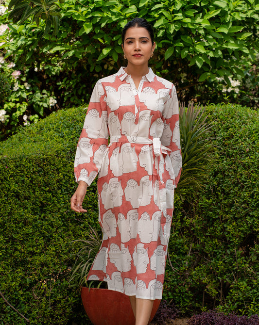 Chehre Soft Cotton Belt Dress