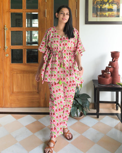 Cherries Chill Jams Cotton Co-ord Set