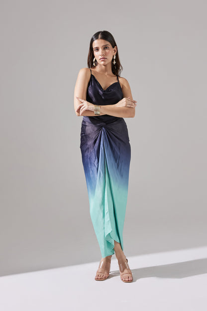 Nia Blue Ombre Co-ord Set