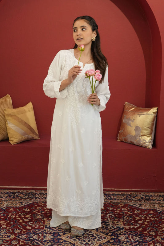 Gulbahar Chikanakri Kurti & Palazzo Set