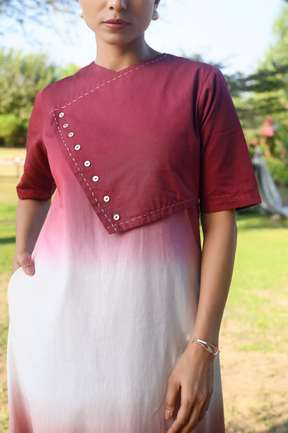 Kasra Ombre Three Tier Dress