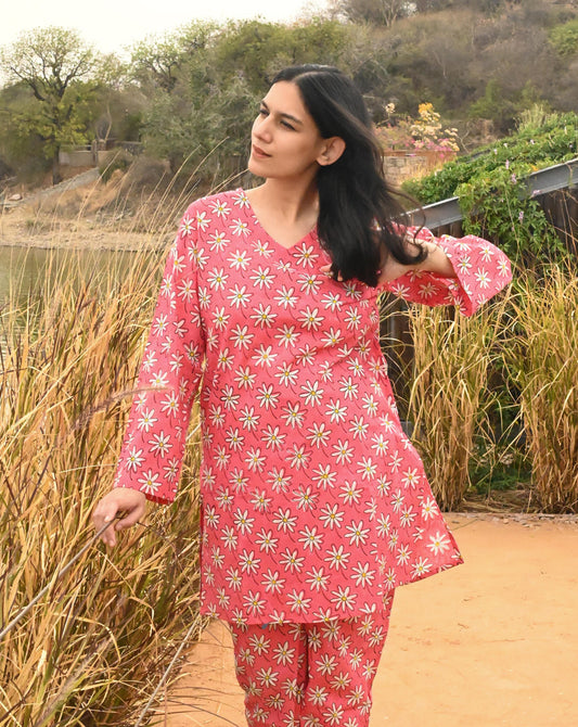 Whoopsie Daisy Kurta Pyjama - Soft Cotton Co-ord Set