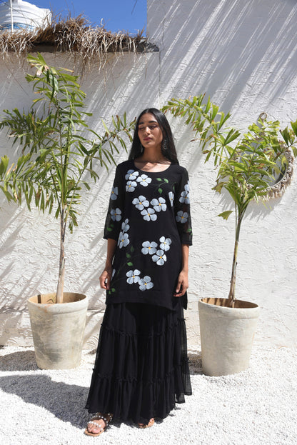 Dogwood Sharara Set in Black