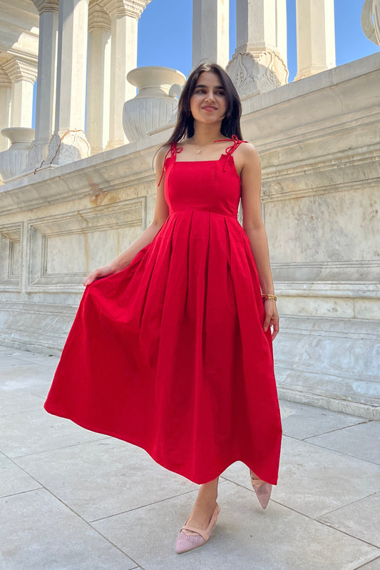 Scarlet Red Corset Dress