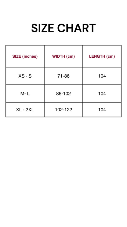 SAREE SIZE CHART