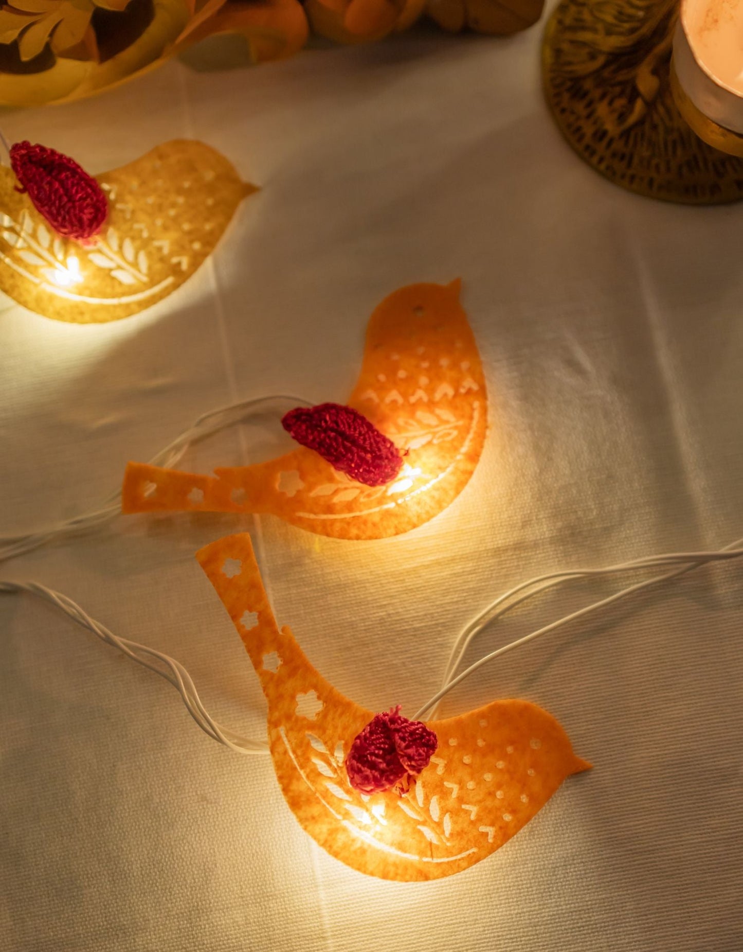 Vivid Birdies - Crocheted String Lights