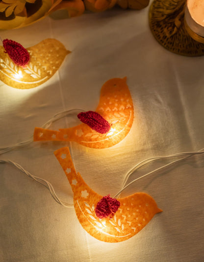 Vivid Birdies - Crocheted String Lights