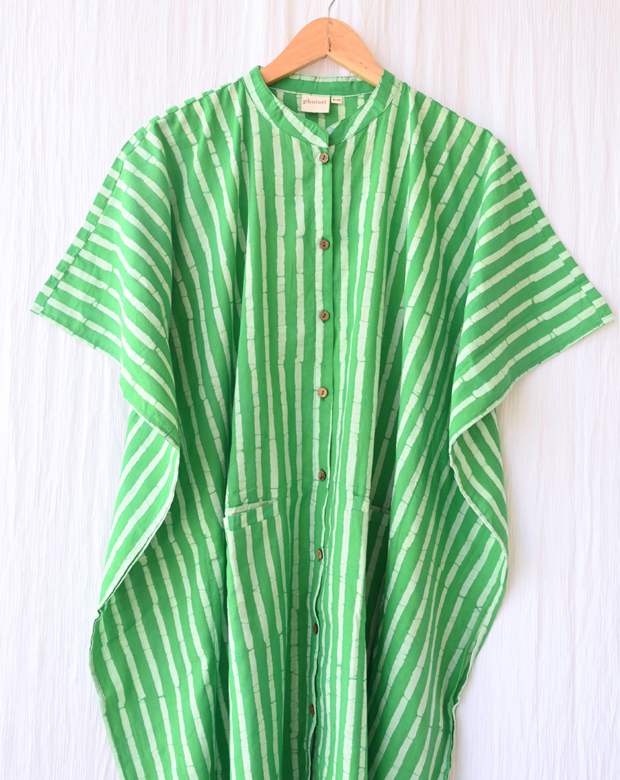 Hari Hand Block Printed Cotton Kaftan Shirt