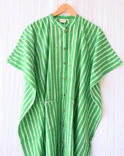 Hari Hand Block Printed Cotton Kaftan Shirt