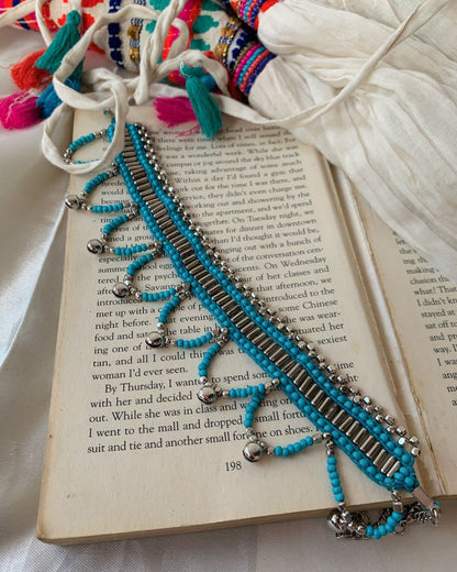 Bohemian Blue Mermaid Handcrafted Anklet