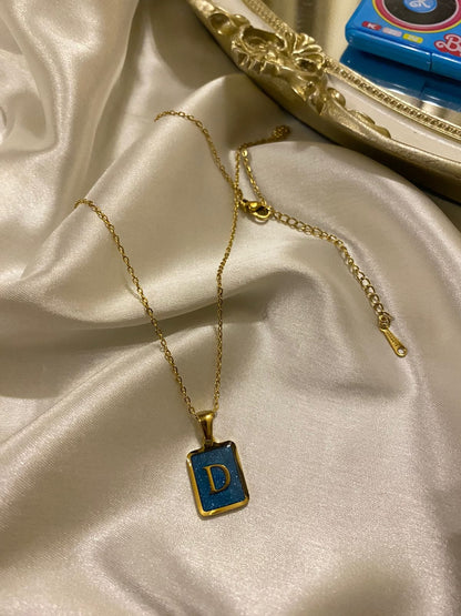 Engrave Delights Classic Aquamarine Neckchains (A-Z)