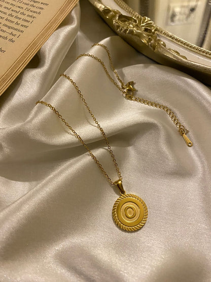 Engrave Delights Curve Molten Gold Neckchains (A-Z)