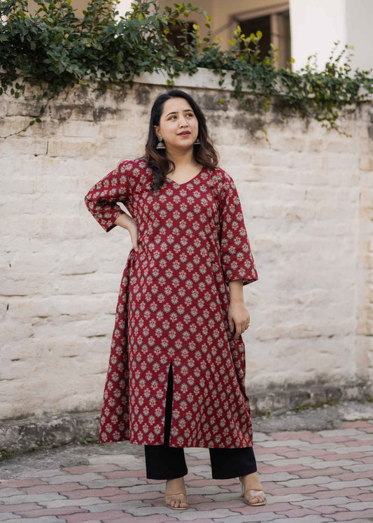 Sahitya A-line Long Kurta Kurta
