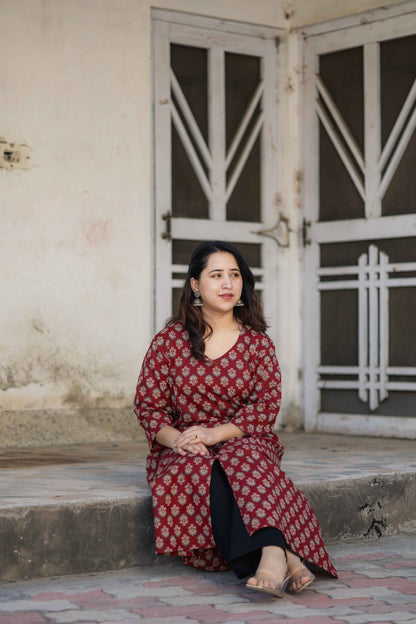 Sahitya A-line Long Kurta Kurta