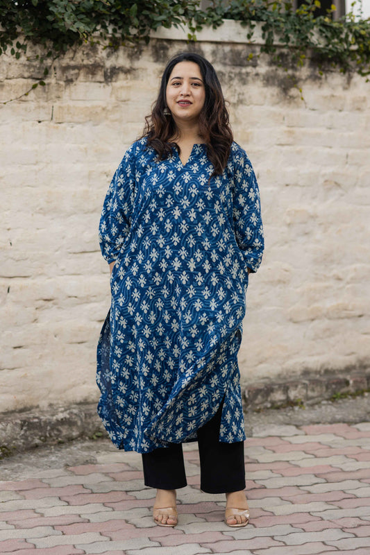 Indigo Long Kurta