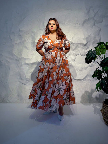 Bella Floral Cotton Maxi Dress