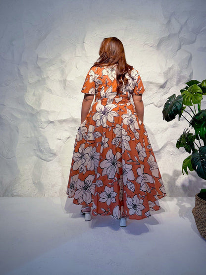 Bella Floral Cotton Maxi Dress
