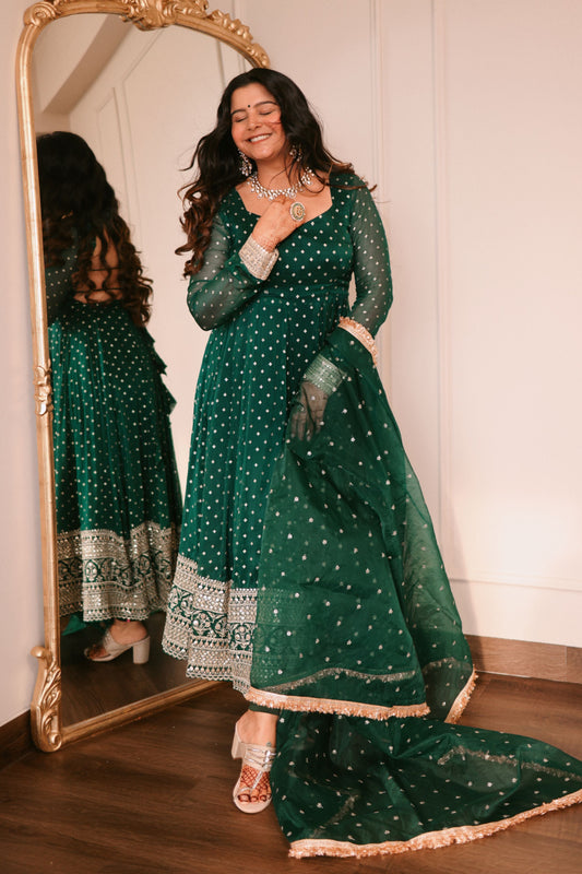 Mehfil Organza Anarkali Suit Set